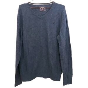 Chaps pull over blue sweater with 3 buttons size XL